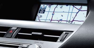 Lexus RX450h - экран навигационной системы